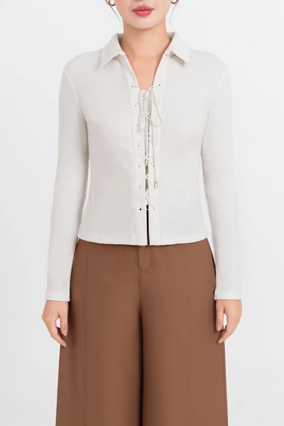 Áo thun len Dây Rút Corset