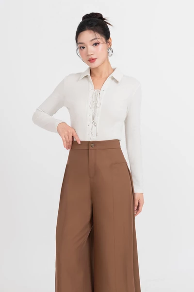 Áo thun len Dây Rút Corset