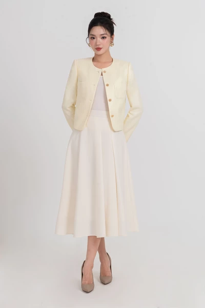 Áo khoác Twill dáng lửng