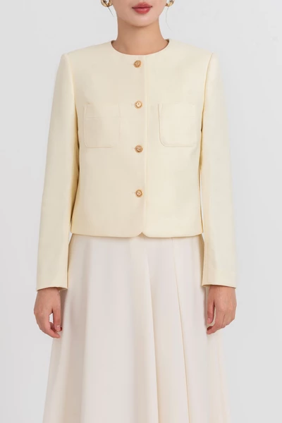 Áo khoác Twill dáng lửng