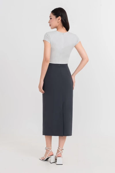Simple Pleat Tee - Áo thun xếp ly