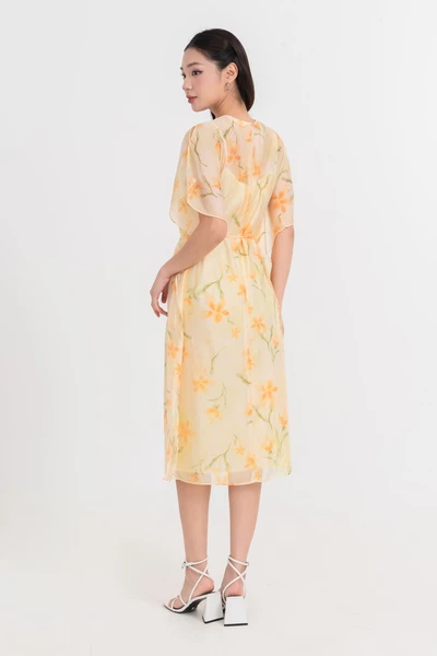 Sunbloom Dress – Đầm lụa họa tiết hoa pastel