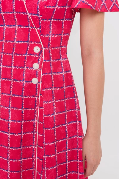 Đầm caro xòe Chic Flared