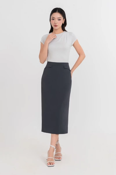 Simple Pleat Tee - Áo thun xếp ly