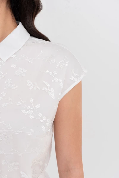 Áo sơ mi lụa Daisy Panel