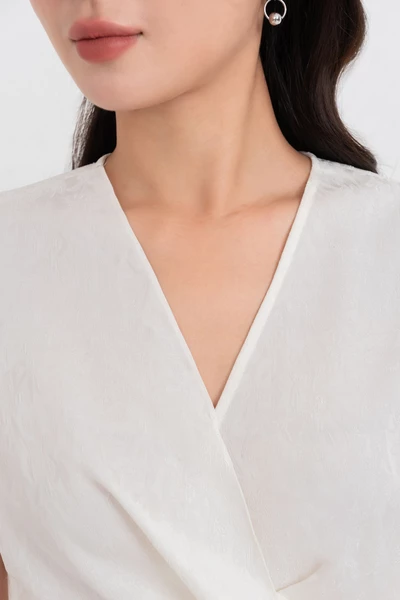 Áo sơ mi cách điệu Wrap