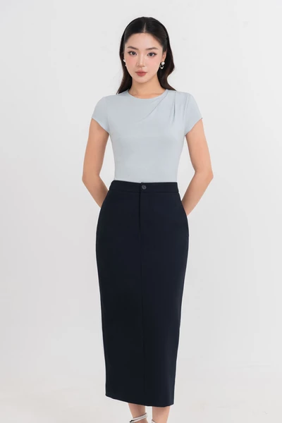 Simple Pleat Tee - Áo thun xếp ly