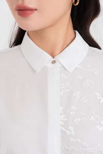 Áo sơ mi lụa Daisy Panel