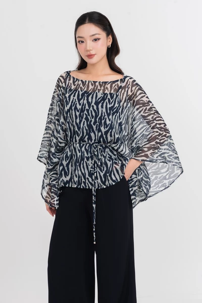 Áo kiểu họa tiết Print Cape