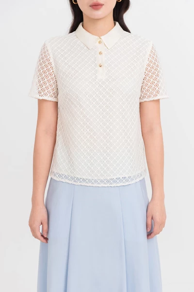 Áo cánh Polo phối ren
