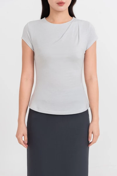 Simple Pleat Tee - Áo thun xếp ly
