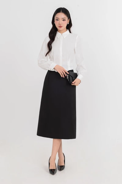 Áo sơ mi Tuytsi dáng ngắn