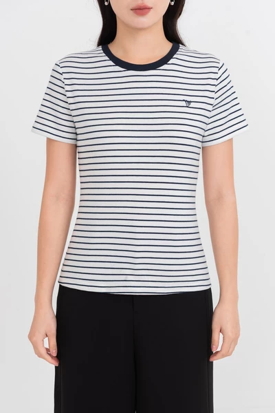 Red Striped T Shirt - Áo thun kẻ cotton
