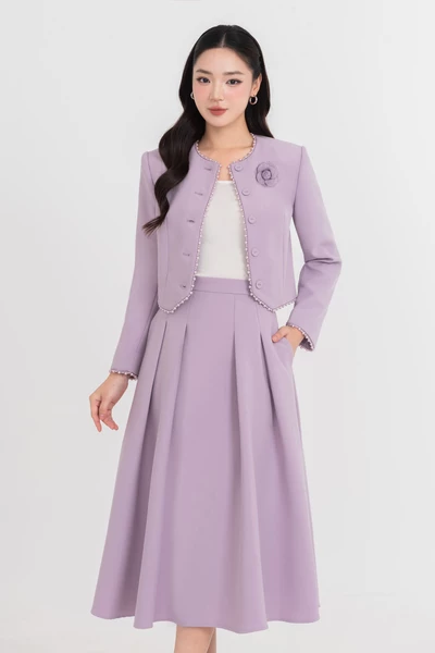 Chân váy midi xòe Elegance