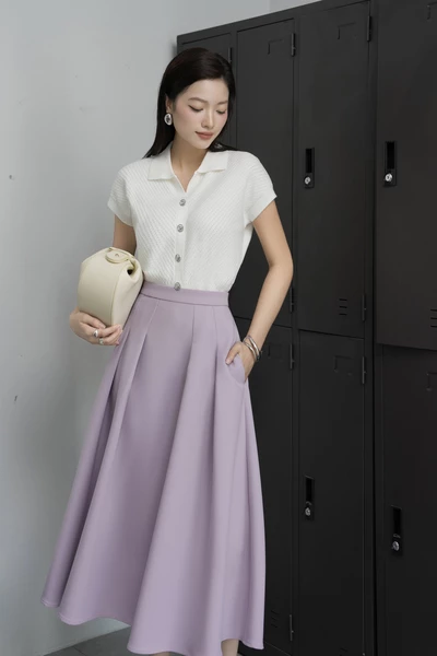 Chân váy midi xòe Elegance