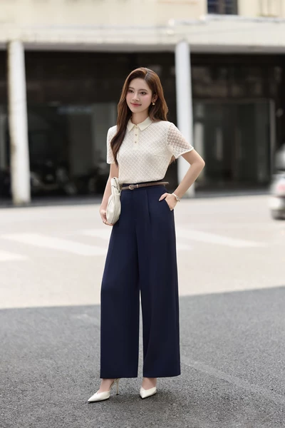 Quần suông lưng cao Tuytsi