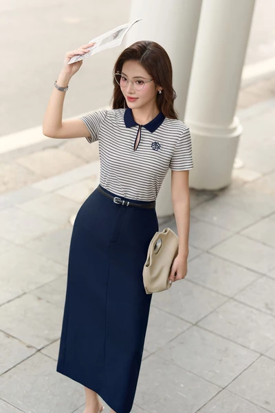 Áo thun Navy Stripe