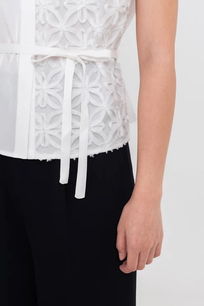 Áo sơ mi lụa Daisy Panel