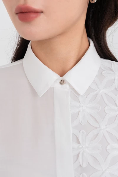 Áo sơ mi lụa Daisy Panel