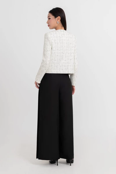 Áo khoác Tweed Cổ Tròn Classy