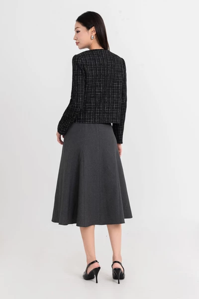 Áo khoác Tweed Cổ Tròn Classy