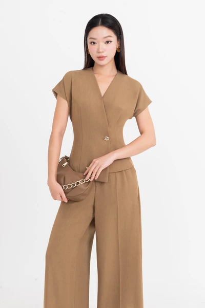 Áo kiểu cổ V Subtle