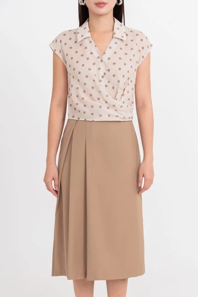 Chân váy Retro Beige