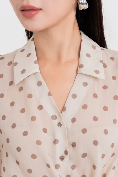 Áo sơ mi Polka Drape