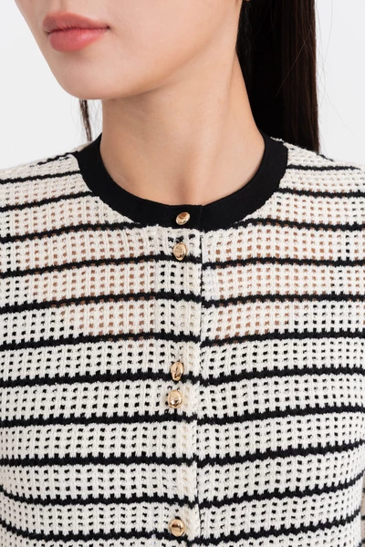 Áo len tay dài Parisian Stripe