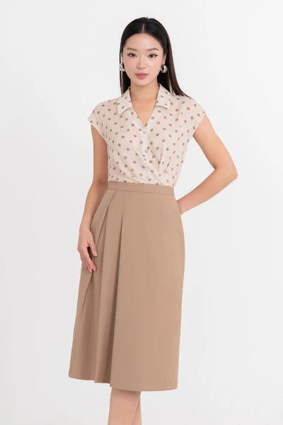 Chân váy Retro Beige