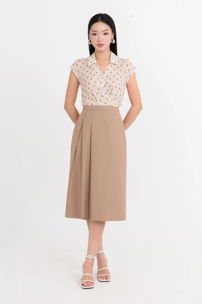 Chân váy Retro Beige
