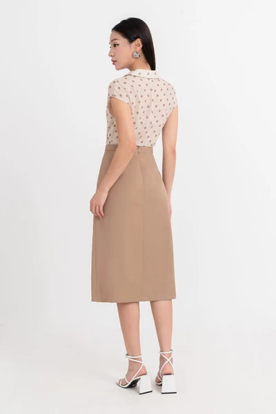 Chân váy Retro Beige