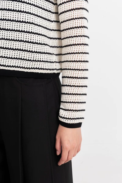 Áo len tay dài Parisian Stripe