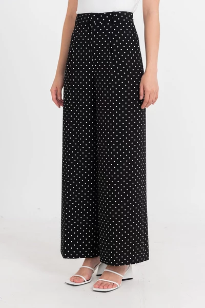 Quần lụa chấm bi Retro