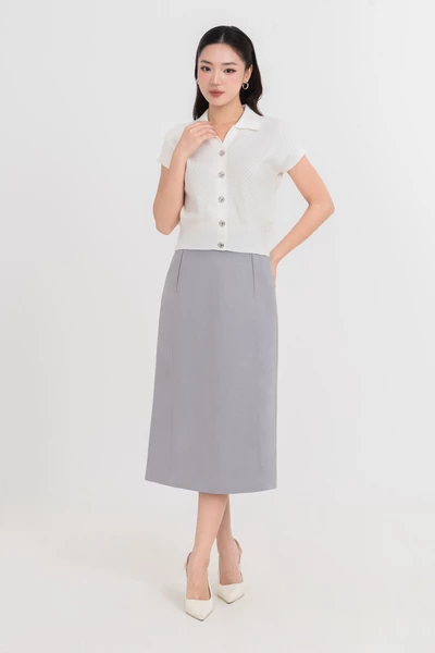 Áo len sợi đan chéo