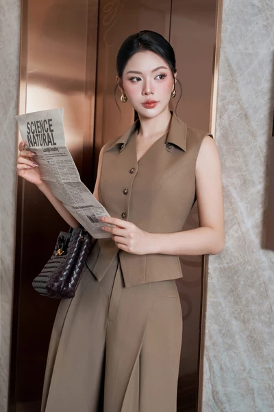 Áo Gile Tuytsi Cổ kiểu