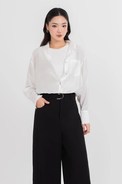 Áo sơ mi lụa Mist