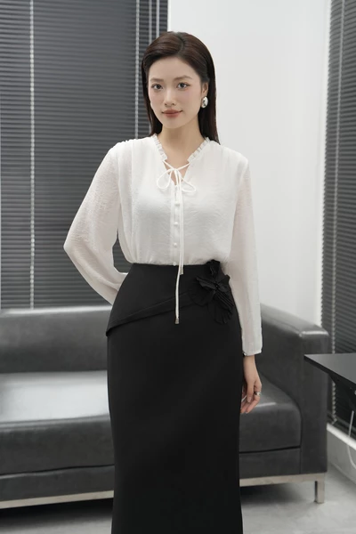 Áo sơ mi lụa Flowly