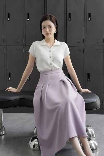 Áo len sợi đan chéo