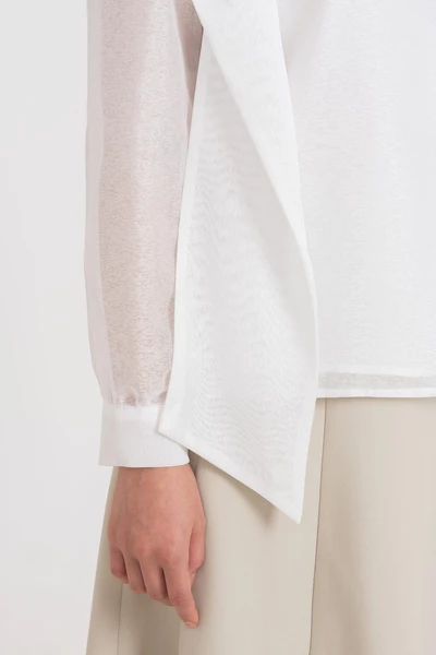 Áo sơ mi lụa Layered Bow