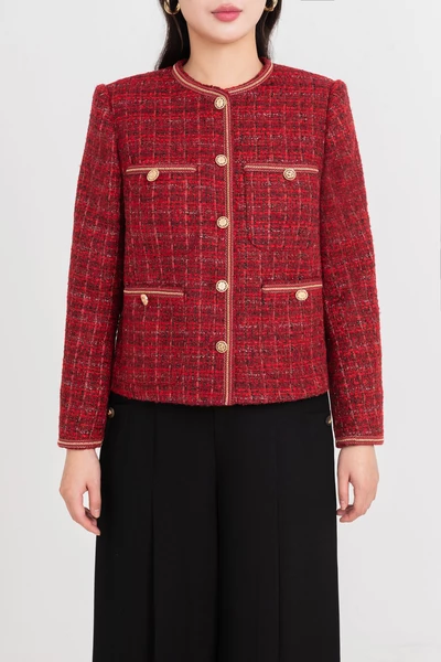 Áo khoác Tweed Red Classic
