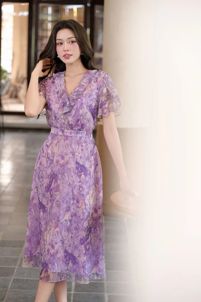 Đầm cánh tiên Lavender