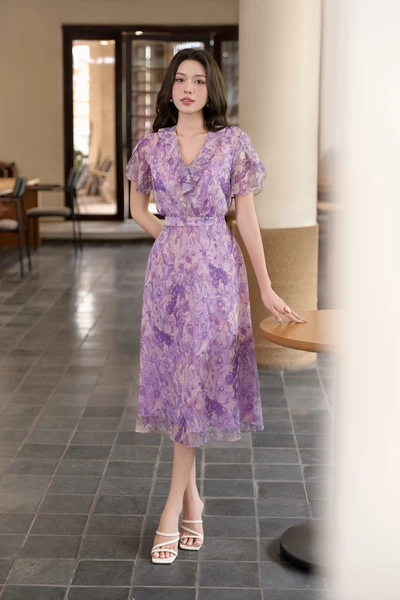 Đầm cánh tiên Lavender
