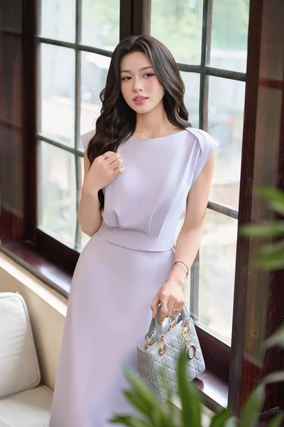 Áo kiểu Muted Lavender