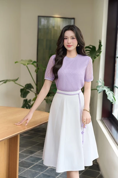 Chân váy A xòe cách điệu