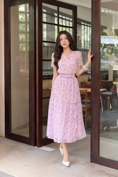 Áo voan hoa nhí Violet