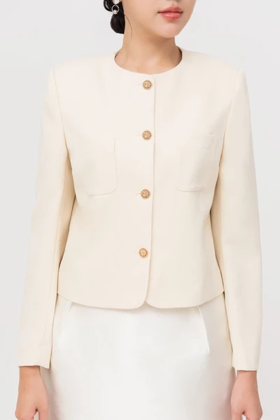 Áo khoác Twill dáng lửng