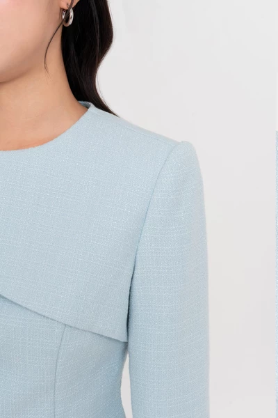 Áo vest Tweed Sunlit Blue