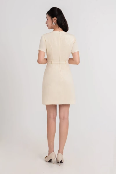 Đầm A Tencel vân hoa