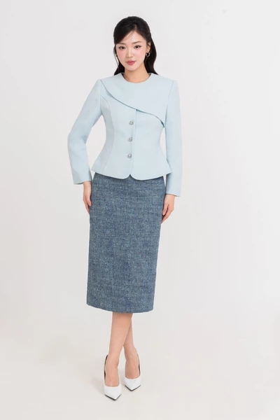 Áo vest Tweed Sunlit Blue